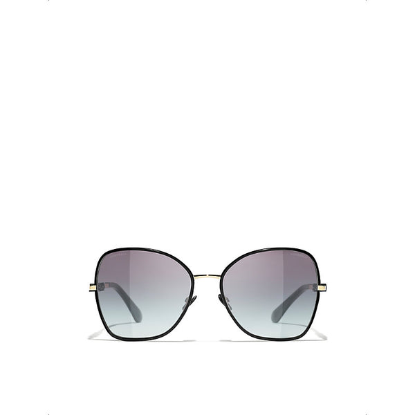 Chanel CH4283 butterfly-frame metal sunglasses