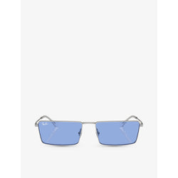  Ray-Ban RB3741 Emy rectangle-frame metal sunglasses