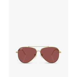  Ray-Ban RBR0101S Aviator Reverse pilot-frame metal sunglasses