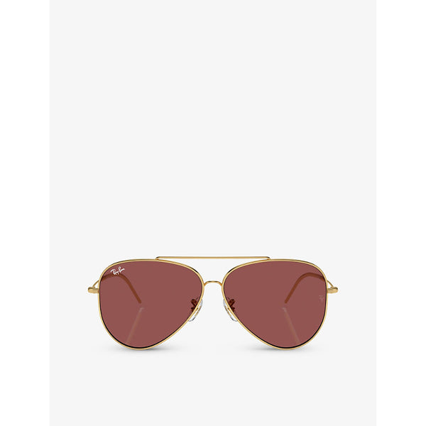  Ray-Ban RBR0101S Aviator Reverse pilot-frame metal sunglasses