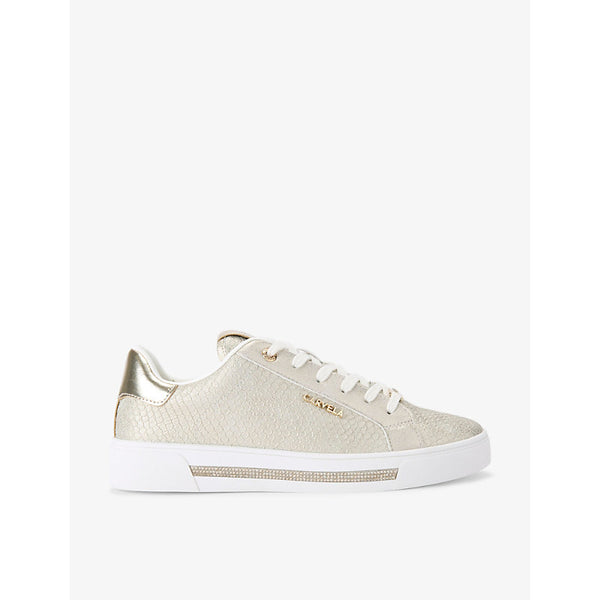 Carvela Diamond branded faux-leather trainers