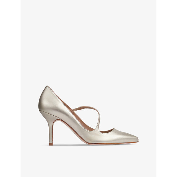 Lk Bennett Simone asymmetric heeled leather court shoes