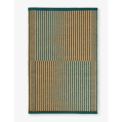 Hay Tapis striped cotton and jute mat 60cm x 95cm