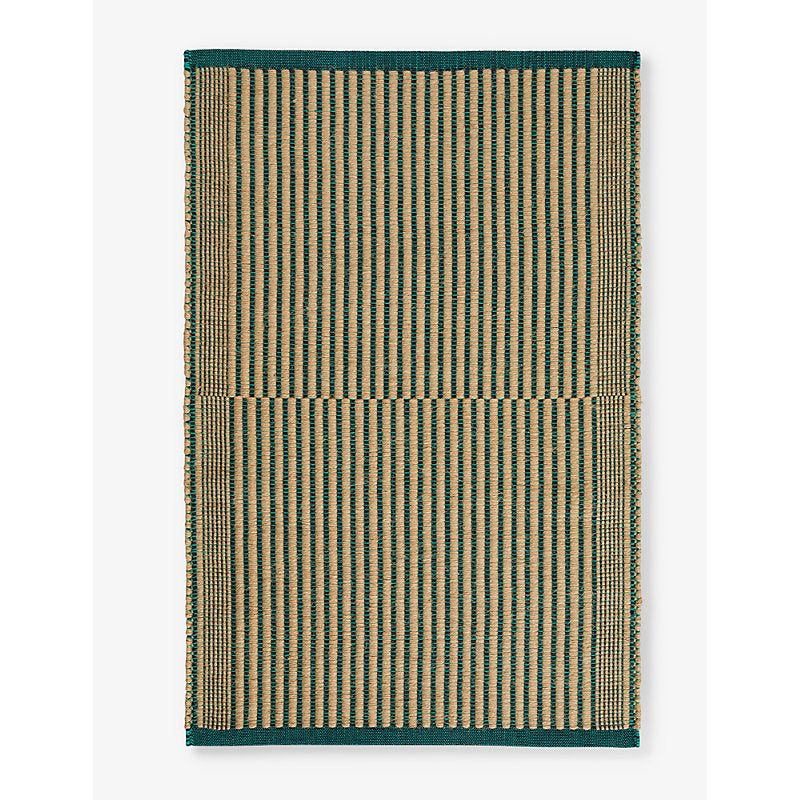 Hay Tapis striped cotton and jute mat 60cm x 95cm