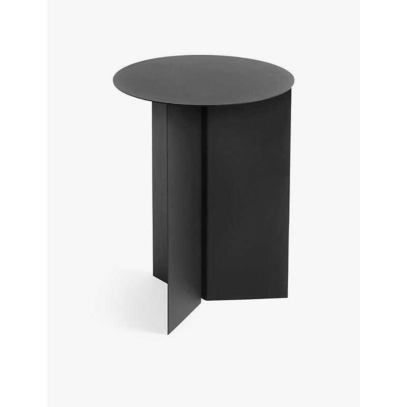 Hay Slit geometric round power-coated steel side table 47cm