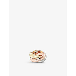 Cartier Trinity extra-large 18ct white, rose and yellow-gold ring