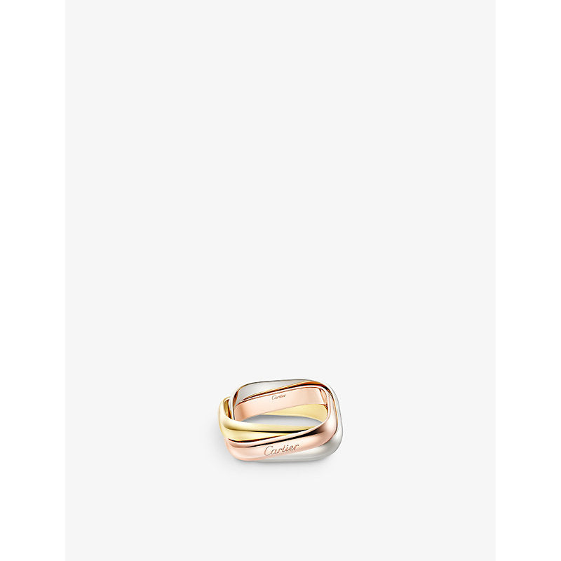 Cartier Trinity 18ct white, rose and yellow-gold ring