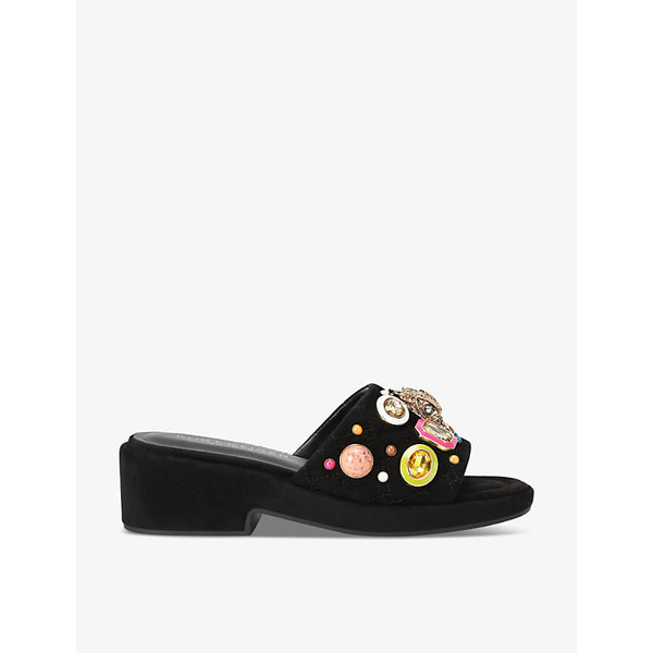 Kurt Geiger London Multi-gem platform-heel leather mules