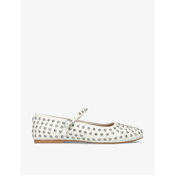  Steve Madden Vinetta stud-embellished woven ballet flats