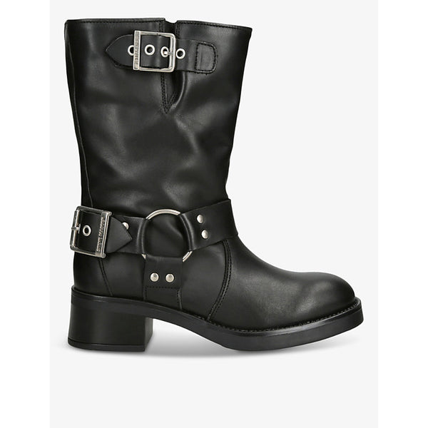  Steve Madden Blessing buckle-embellished mid-calf leather boots