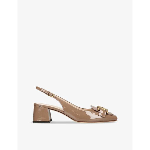 Tods Kate patent-leather slingback courts | TODS