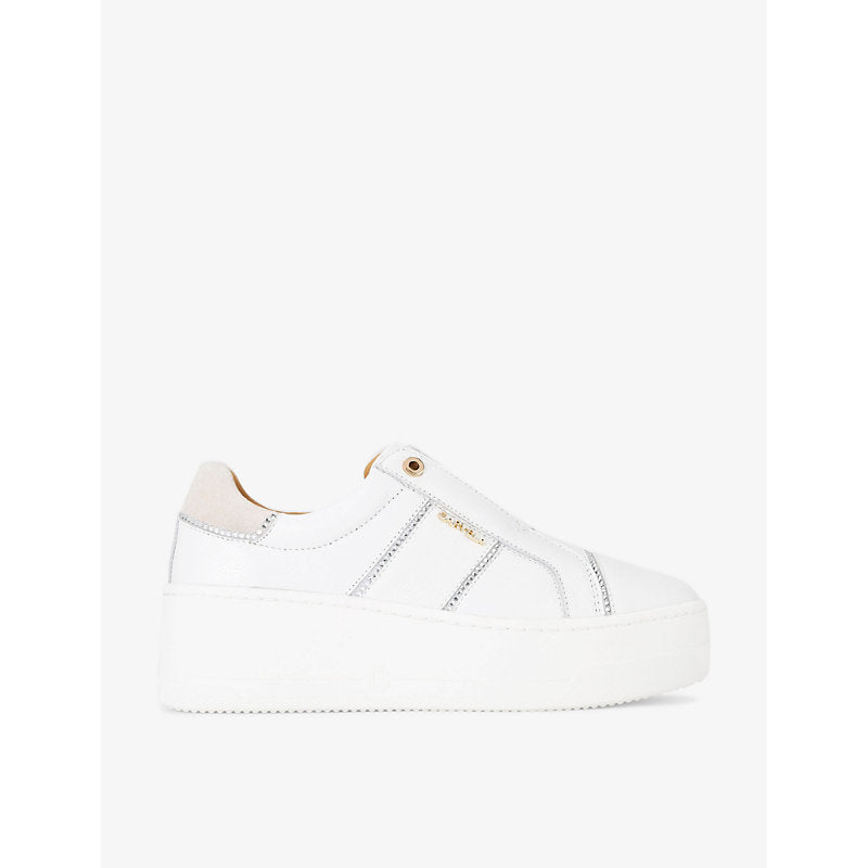 Carvela Connected Laceless leather low-top flatform trainers | Carvela