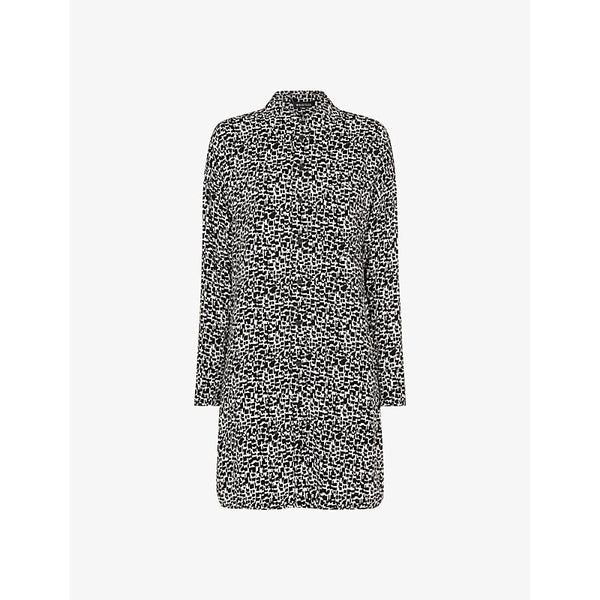 Whistles Helena Fuzzy Squares graphic-print woven dress | WHISTLES