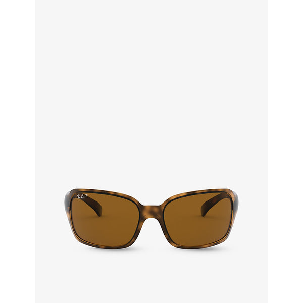 Ray-Ban RB4068 square-frame tortoiseshell acetate sunglasses