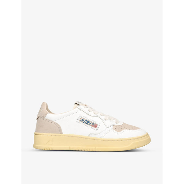 Autry Medalist brand-embroidered leather low-top trainers | Autry