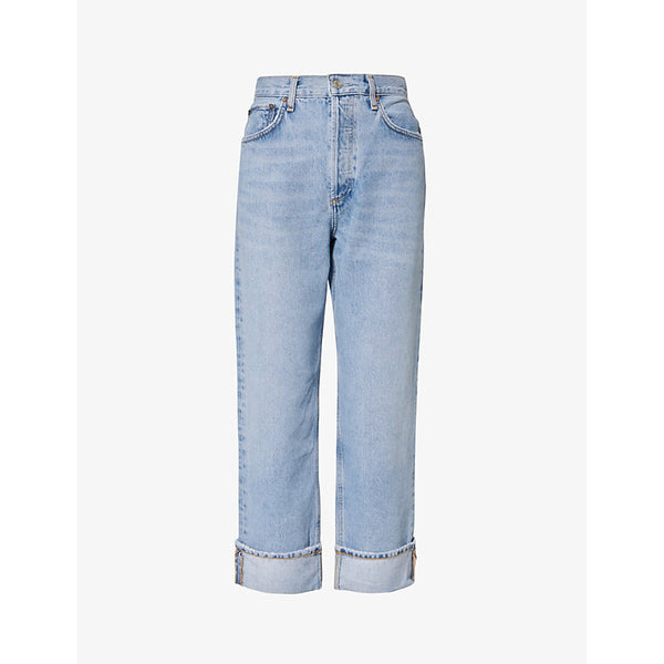  Agolde Fran straight-leg mid-rise organic-cotton jeans