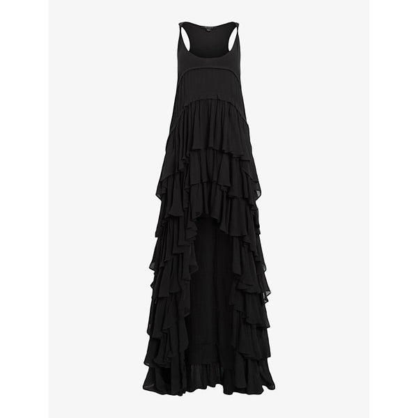 Allsaints Cavarly tiered-hem ruffle woven maxi dress