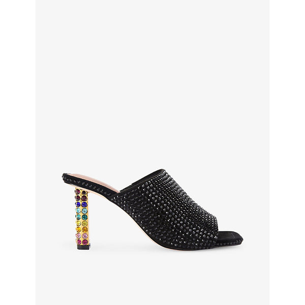  Kurt Geiger London Mayfair crystal-embellished heeled woven mules