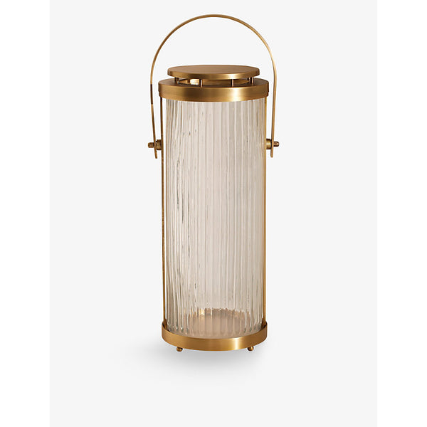 Soho Home Dalmore textured-glass brass lantern