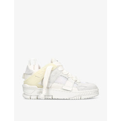  Axel Arigato Area Patchwork leather and recycled polyester mid-top trainers