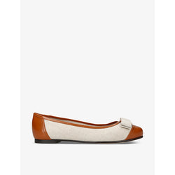 Salvatore Ferragamo Varina Sun canvas and leather ballet flats | SALVATORE FERRAGAMO