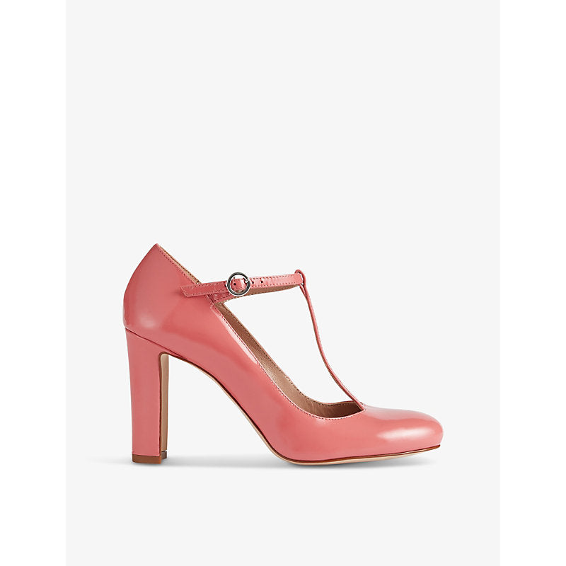 Lk Bennett Annalise T-bar heeled patent-leather shoes