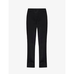  Represent Stepped-hem straight-leg stretch-woven trousers