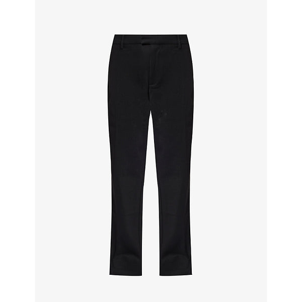  Represent Stepped-hem straight-leg stretch-woven trousers