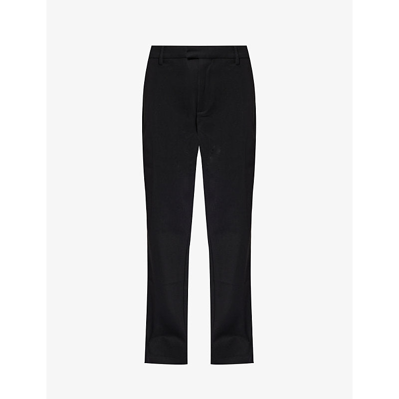  Represent Stepped-hem straight-leg stretch-woven trousers