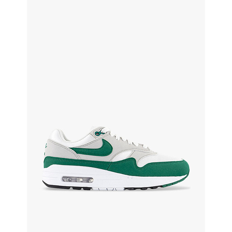 Nike Air Max 1 panelled suede and mesh mid-top trainers