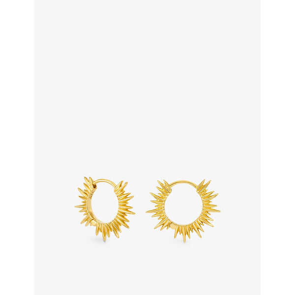 Rachel Jackson Electric Goddess 22ct yellow gold-plated sterling silver huggie hoop earrings