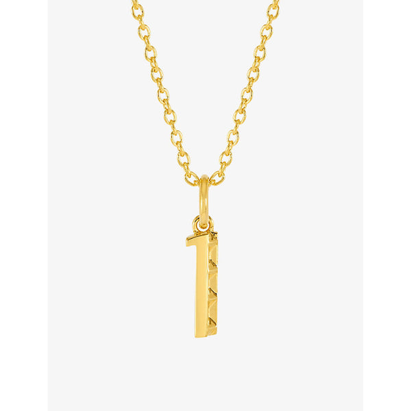  Rachel Jackson Symbolic Number 1 22ct yellow gold-plated sterling silver pendant necklace