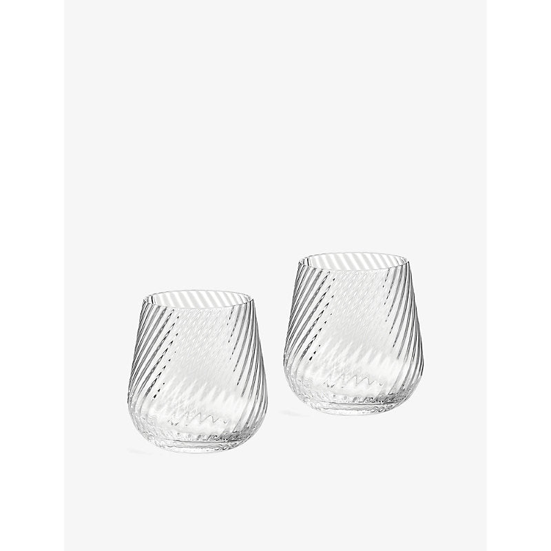 Wedgwood Vera Wang swirl crystal tumblers set of two