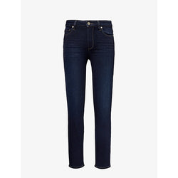  Paige Hoxton tapered-leg mid-rise stretch denim-blend jeans