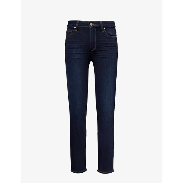  Paige Hoxton tapered-leg mid-rise stretch denim-blend jeans