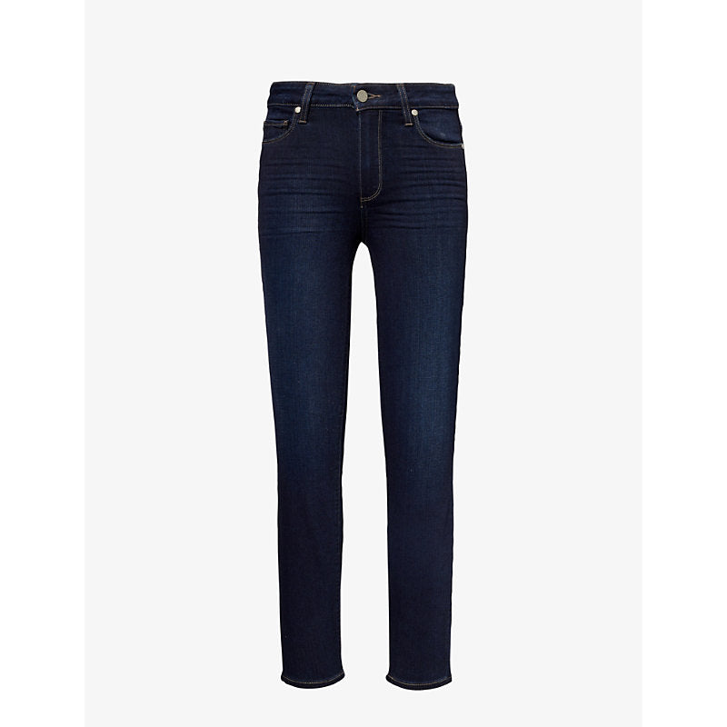  Paige Hoxton tapered-leg mid-rise stretch denim-blend jeans