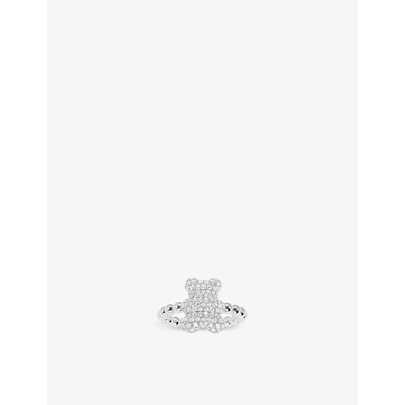  Apm Monaco Yummy Baby Snow sterling-silver and zirconia ring