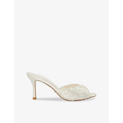 Dune Bridal Minimoon woven heeled mules