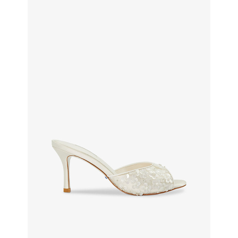 Dune Bridal Minimoon woven heeled mules