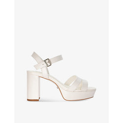 Dune Madewithlove cross-strap platform leather heeled sandals