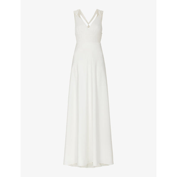  Whistles Nicole V-neck silk-blend maxi wedding dress