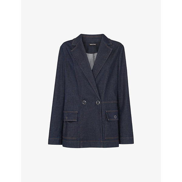 Whistles Joanna patch-pocket denim blazer