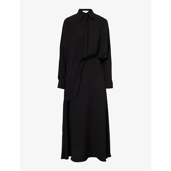 Valentino Garavani Spread-collar relaxed-fit silk midi dress