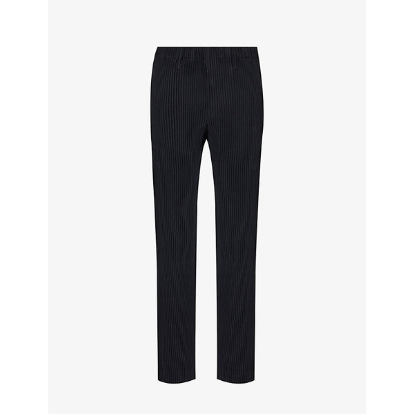 Homme Plisse Issey Miyake Pleated tapered-leg regular-fit knitted trousers