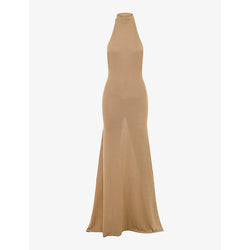  House Of Cb Selia high-neck stretch-knit maxi dress