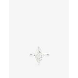 The Diamond Lab Hidden Halo 18ct white-gold and 3.03ct marquise-cut diamond ring