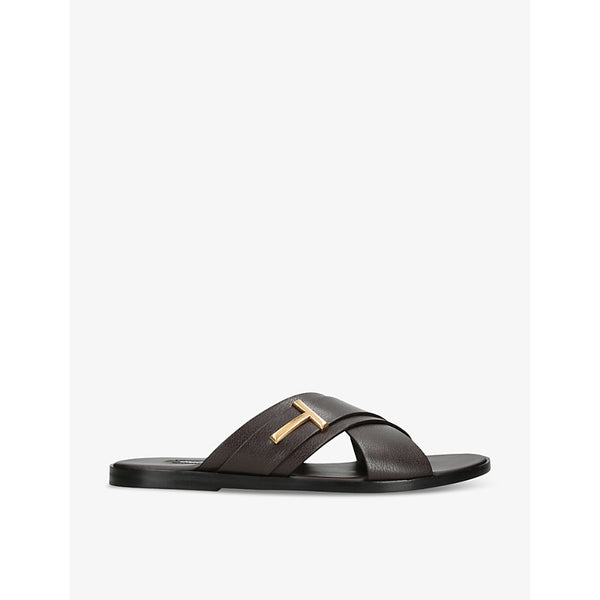 Tom Ford Preston brand-badge leather sandals