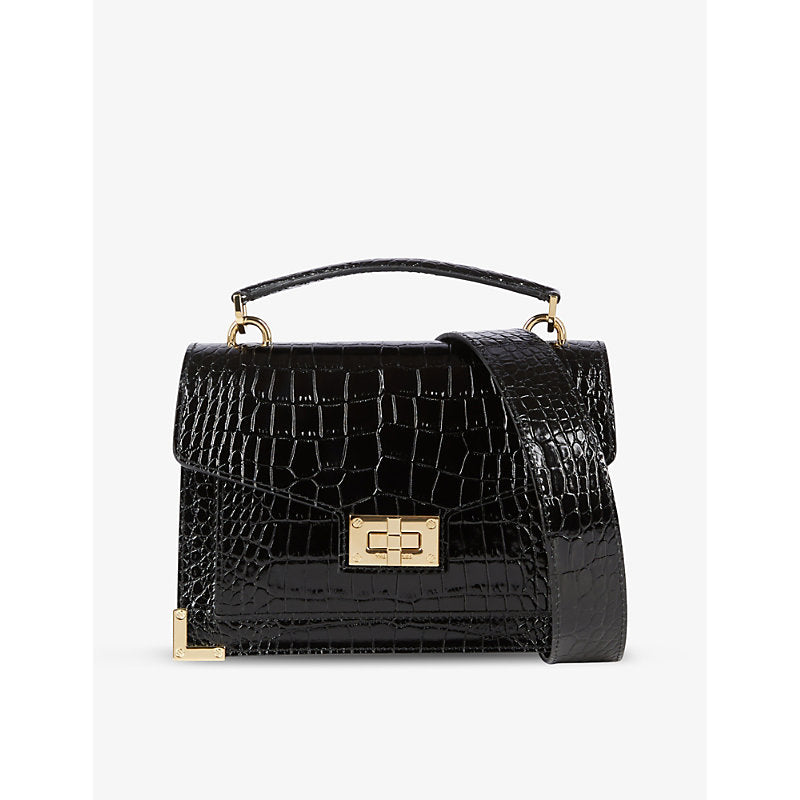  The Kooples Small Emily crocodile-effect leather cross-body bag