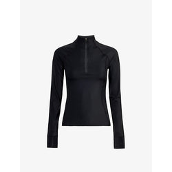  Adanola Ultimate quarter-zip stretch-recycled polyamide top