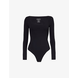  Adanola Ultimate contrast-trim stretch-recycled polyamide bodysuit